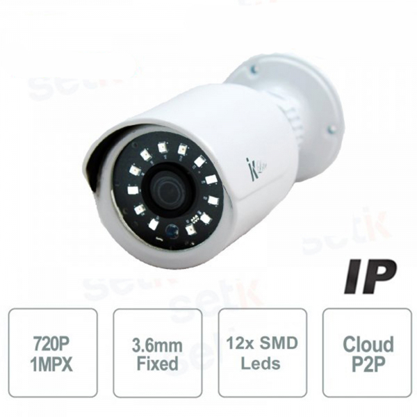 IP Network Camera 1.0MPX Bullet 3.6mm IR - Lite Series - SETIK