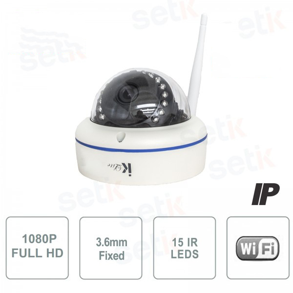 Cámara IP independiente 2MP Dome 3.6mm IR Wireless - Setik