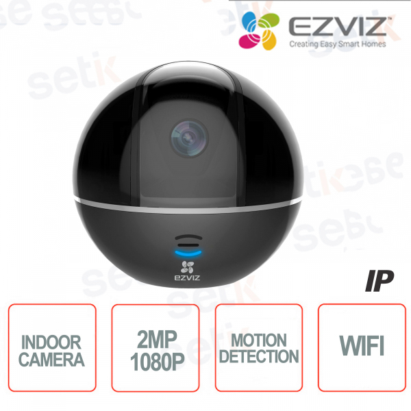 C6TC Ezviz Indoor-IP-Kamera WIFI 2MP Rotierender Motorisierter 4mm Hikvision IR Schwarz
