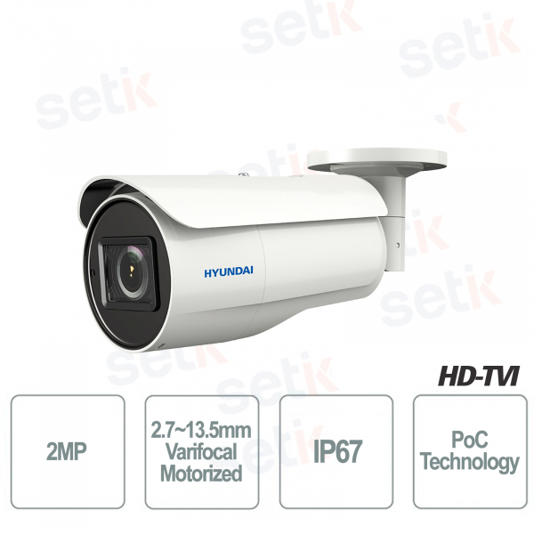 Telecamera Videosorveglianza Hyundai PoC 2 MP HDTVI Bullet 2.7-13.5 mm IR