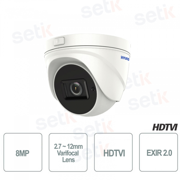 Hyundai 8 MP Dome Camera Varifocal Lens WDR120dB EXIR2.0