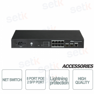 Industrieller PoE-Switch mit 8 Ports + 2 SFP Dahua