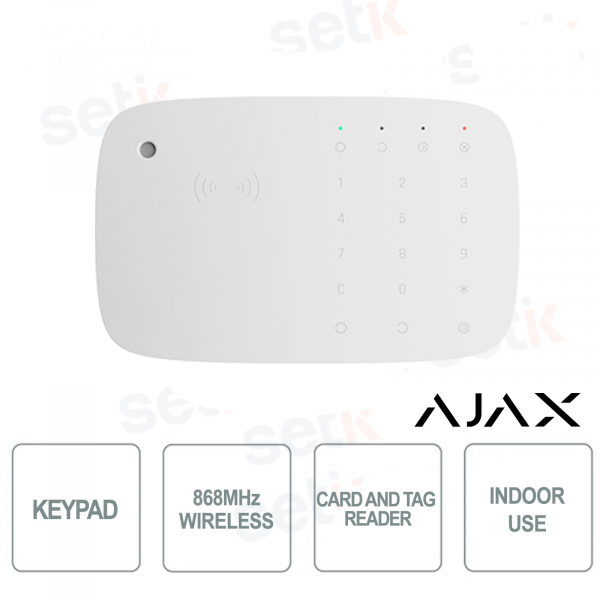 Ajax KeyPadcombi 868MHz wireless keyboard with integrated siren and card and tag reader