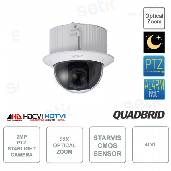 SD52C232-HC-LA - Dahua - 2MP Camera - 4in1 - HDCVI - 32x Optical Zoom - Starlight PTZ HDCVI - CMOS Starvis