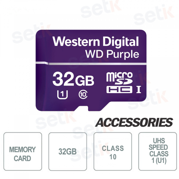 MicroSDHC Western Digital 32 Go Classe 10 UHS SC QD101 Ultra Endurance