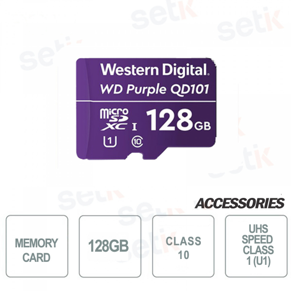MicroSDHC Western Digital 128GB Class 10 UHS SC QD101 Ultra Endurance