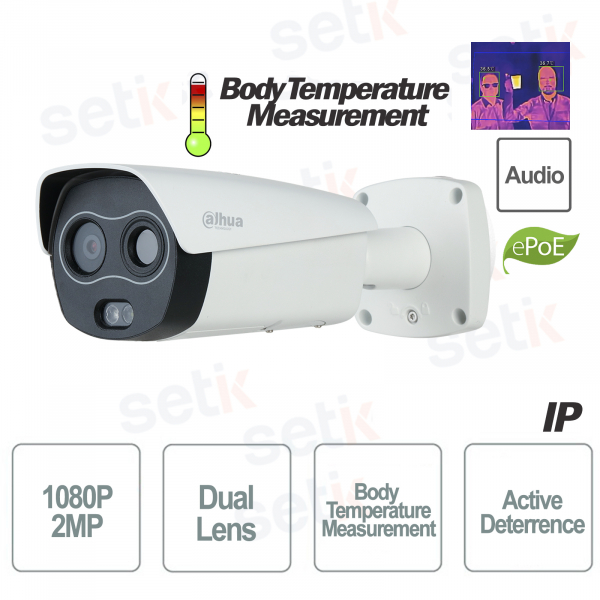 IP Thermal Camera Dahua Professional Body Temperature Measurement and Active Deterrence