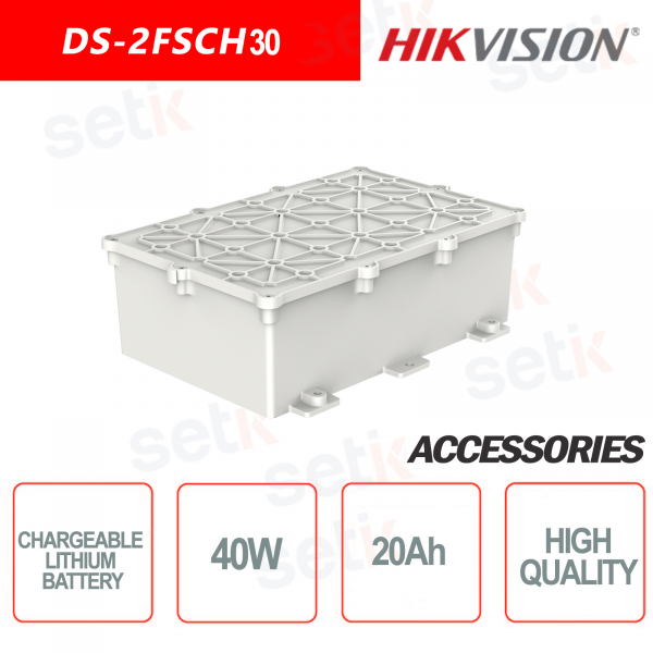 Rechargeable lithium battery for solar panel camera - HIKVISION