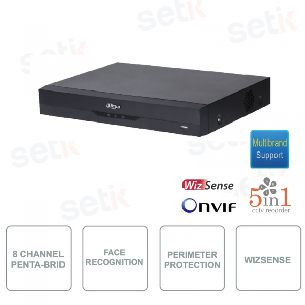XVR5108HE-I3 - Dahua - XVR - ONVIF® - 5en1 - Résolution 5M-N / 1080p - Intelligence Artificielle