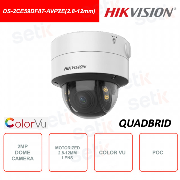 Hikvision DS-2CE79DF8T-AZE 2MP Turbo HD ColorVu Varifocal PoC Turret Camera CCTV 