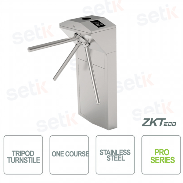 ZKTECO - Single lane tripod turnstile - Relay card and badge readers not included