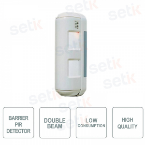 Double-beam barrier PIR detector