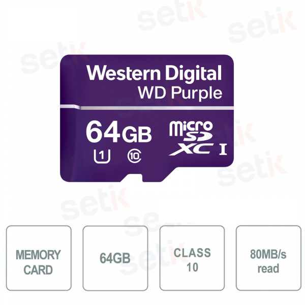 MicroSDXC Western Digital 64 Go Classe 10 UHS