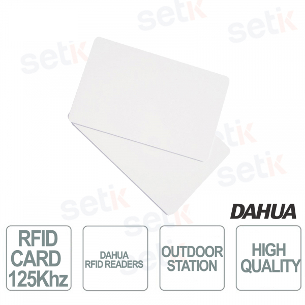 Cartes RFID 125Khz pour stations extérieures préétablies - Dahua