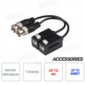 Pair of Passive Video Baluns 4K HD CVI TVI AHD CVBS Dahua