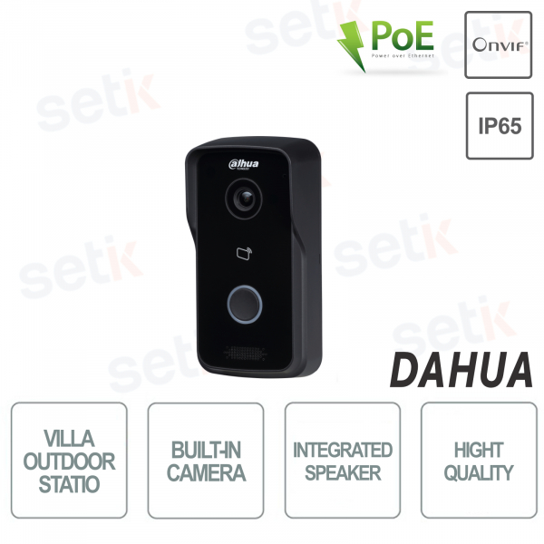 Estación al aire libre 1MP Dahua videoportero lector de tarjetas IC Onvif PoE detección de movimiento