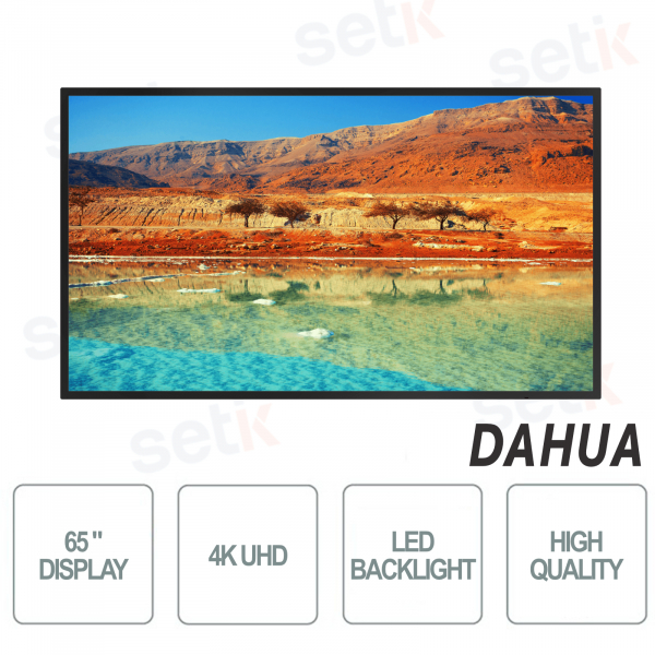 Écran LCD Dahua 65 pouces 4K UHD 16: 9 HDMI VGA double haut-parleur 8W