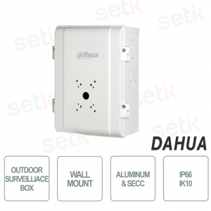 Caja externa para soporte cámaras IP66 IK10 en Aluminio Dahua