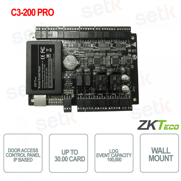 ZKTECO - Panel de control de acceso para puertas basado en Tecnología IP - C3-200 Pro