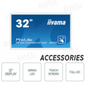 IIYAMA Prolite 32 pouces Full HD VGA HDMI DisplayPort Écran tactile Ip54 Moniteur de haut-parleur