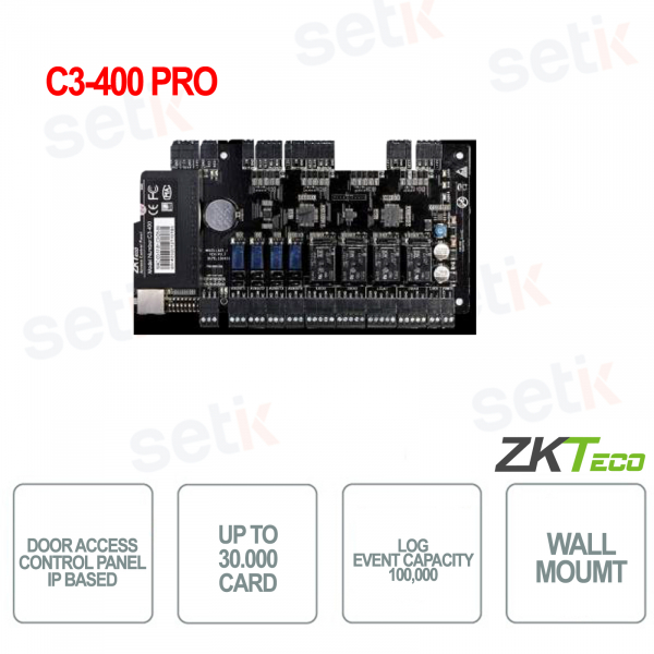 ZKTECO - Panel de control de acceso para puertas basado en Tecnología IP - C3-400 Pro