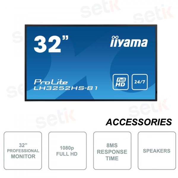 LH3252HS-B1 - Iiyama - 32 Inch Monitor - FullHD 1080p - Professional - For 24-7 use