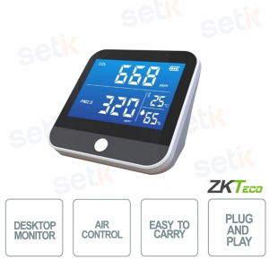ZKTECO - Détecteur de moniteur multifonctionnel facile à transporter pour le contrôle de la qualité de l'air