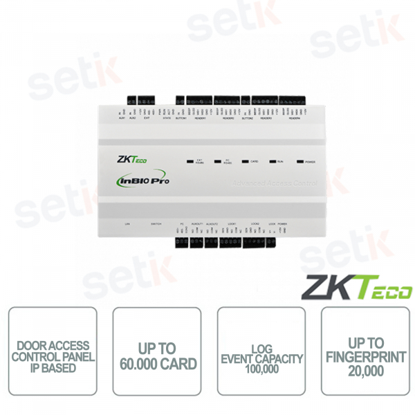 ZKTECO - Panneau de contrôle d'accès pour portes basé sur la technologie IP - inBio-260 PRO