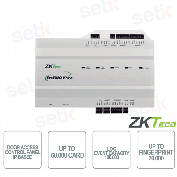 ZKTECO - Panneau de contrôle d'accès pour portes basé sur la technologie IP - inBio-160 PRO