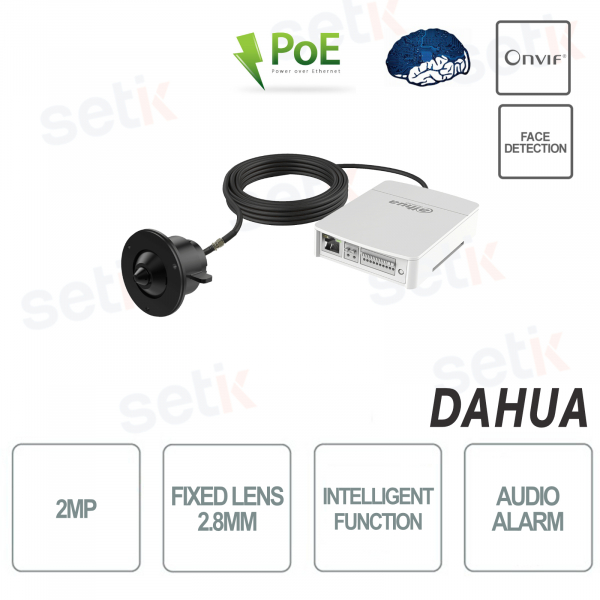 Dahua - KIT Covert Pinhole WizMind Netzwerkkamera 2 MP Optisch 2,8 mm Onvif PoE Intelligente Audio- / Allrme-Funktionen