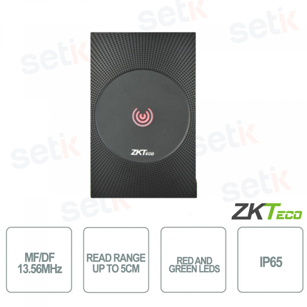 ZKTECO - Externer Wiegand-Leser für die Zugangskontrolle - 13,56 MHz - IP65