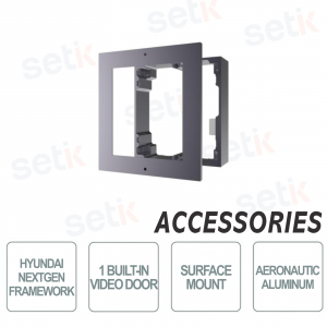Hyundai Next Gen Cornice per installazione 1 modulo videocitofono - In alluminio - Da superficie