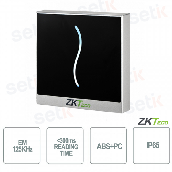 ZKTECO - Lecteur d'accès à la carte 125KHz - LED rouge et verte IP65