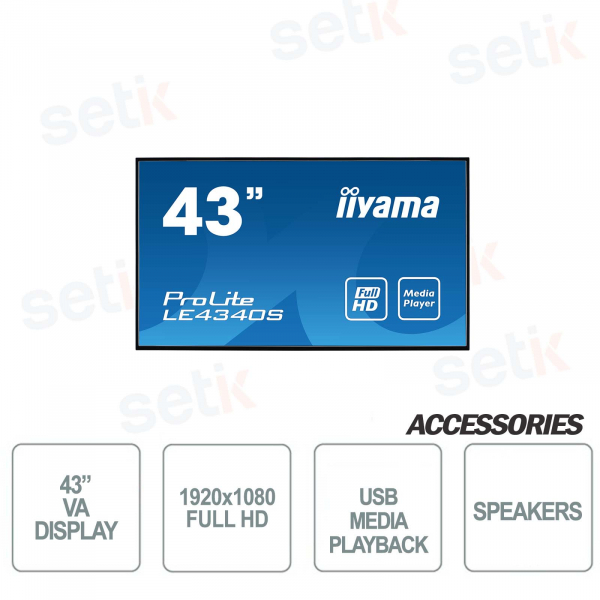 43-Zoll-iiyama-Full-HD-LCD-Monitor mit Va-Panel