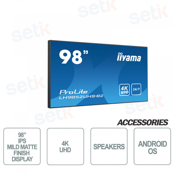 iiyama 98 inch 4k uhd ips monitor - android - nsign