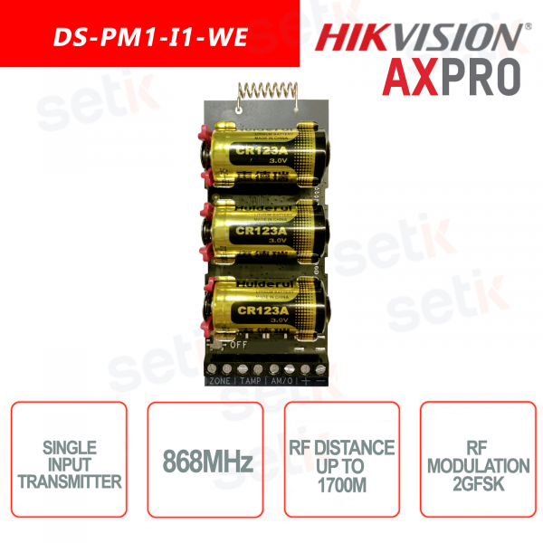 DS-PM1-I1-WE - Hikvison AxPro 868 MHz Sender mit einem Eingang
