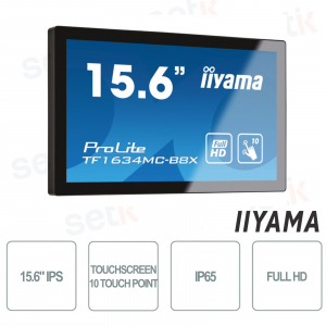 IIYAMA - Monitor con pantalla táctil de 15,6 pulgadas y 10 puntos - IPS LED - 2MP - FULL HD