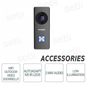 Interphone vidéo extérieur Hyundai avec WiFi Audio bidirectionnel Microphone et haut-parleur intégrés