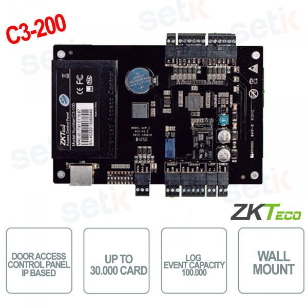 ZKTECO - Panel de control de acceso para puertas basado en Tecnología IP - C3-200