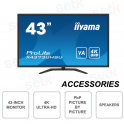 X4373UHSU-B1 - Monitor IIYAMA - 43 pulgadas - VA LED - 4K UltraHD HDR - 3ms - PbP - Altavoces