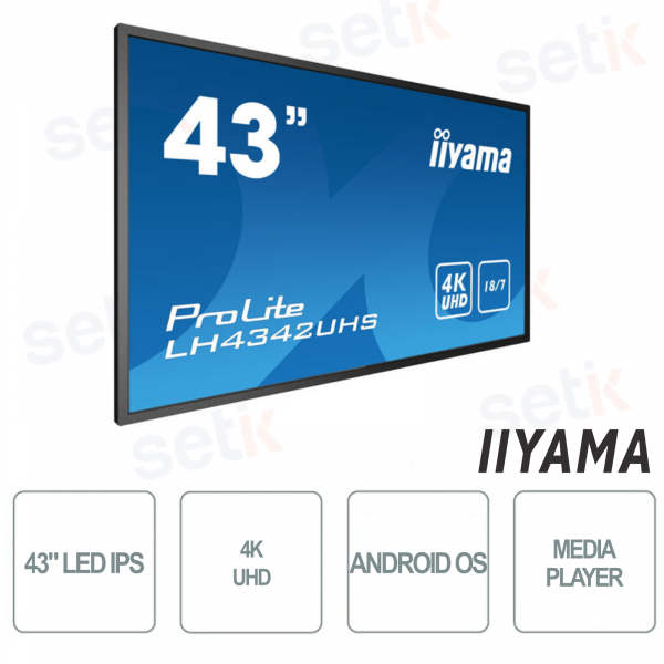 IIYAMA - 43 INCH MONITOR - 4K UHD - SPEAKER - ANDROID OS