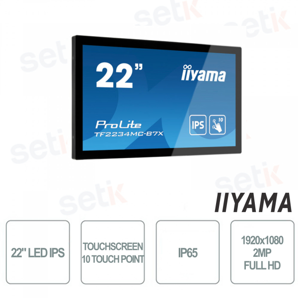 IIYAMA - Monitor Con touchscreen a 10 punti da 22 Pollici - IPS LED - FULL HD