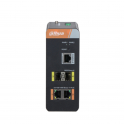 Switch industrial PoE Watchdog 4 puertos - 2 puertos PoE + 2 puertos de fibra - 1 puerto de consola - VERSIÓN V2