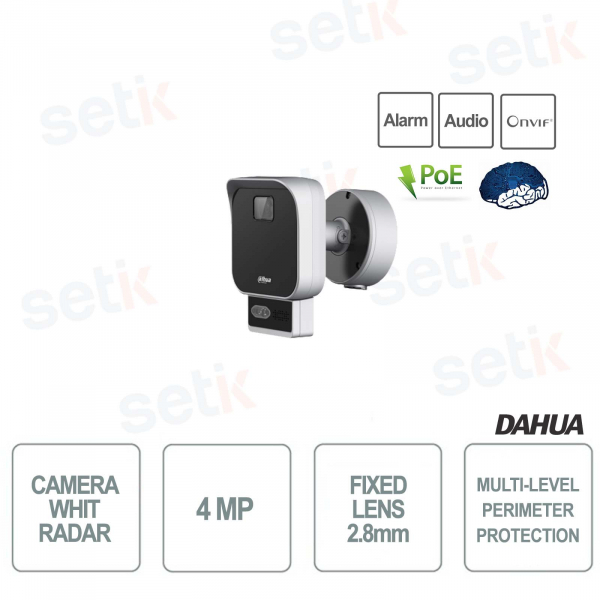 caméra avec radar audio et vidéo dahua 4mp - ir 35m