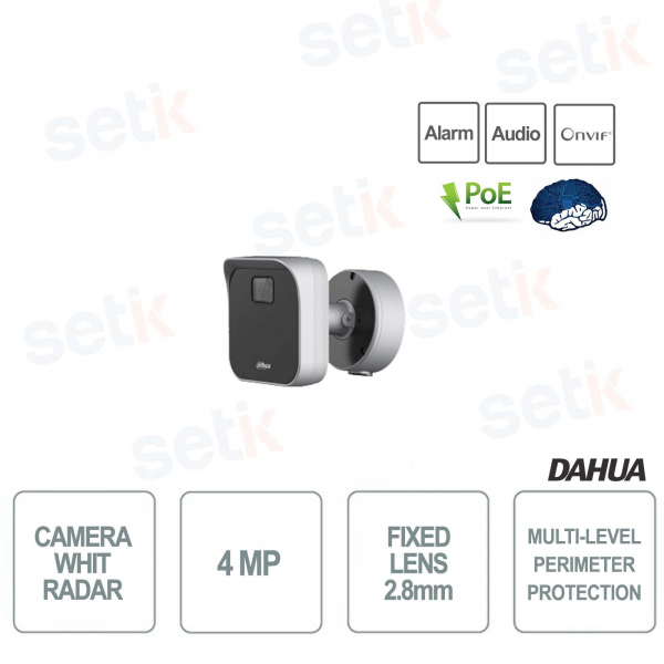 camera with audio & video radar dahua 4mp - ir 35m
