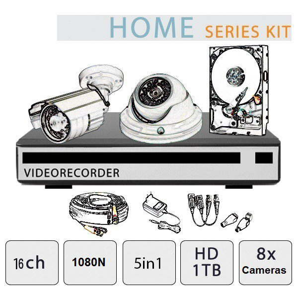 16-Channel Video Surveillance Kit - Home Series