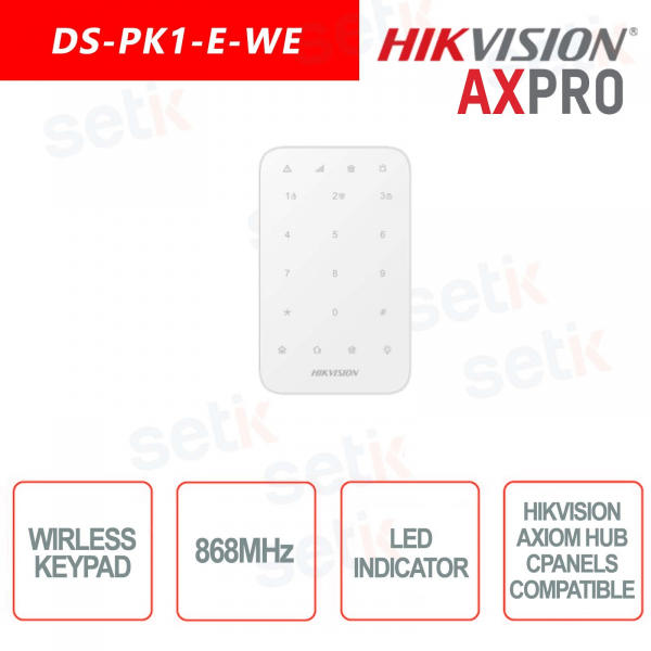 Clavier LED Alarme interne Wifi 868MHz Hikvision AXPro