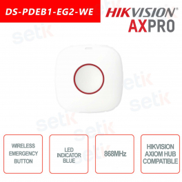 Botón de emergencia inalámbrico Hikvision AXPro para uso en interiores