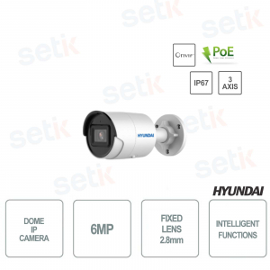 Hyundai 6mp-intelligente ir 40m feststehende Dome-IP-Kamera für den Außenbereich
