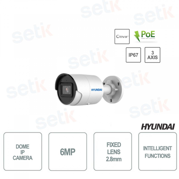 Caméra ip dôme fixe extérieure Hyundai 6mp-smart ir 40m